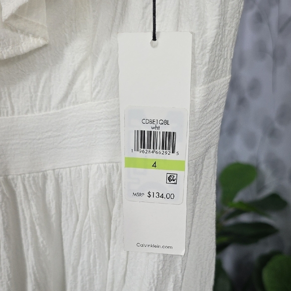 Calvin Klein Ruffle V-Neck Tiered Mini Dress - Picture 3 of 8